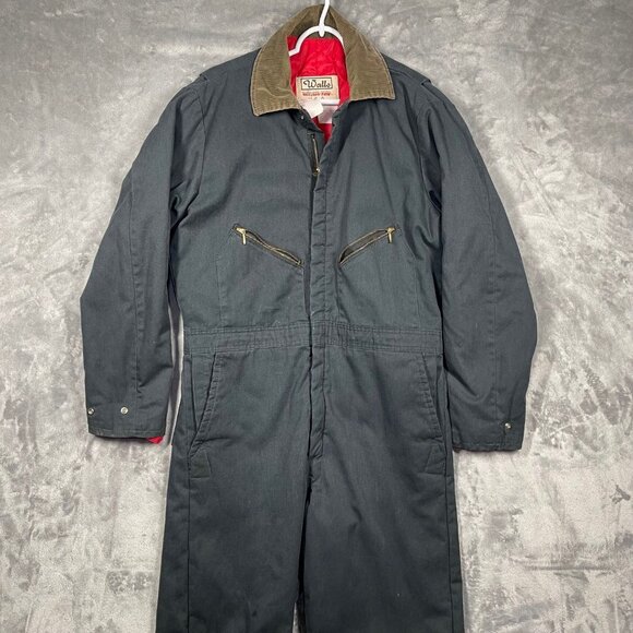 Walls Blizzard-Pruf Insulated Coveralls Large Tall Chest 42-44 USA Red Lining - Picture 1 of 16